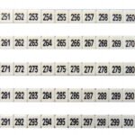 IK697045-- Markierungsetiketten DY 5 bedruckt von "251-300" (1-mal)<br><u>Verkaufseinheit: 1Stk</u>