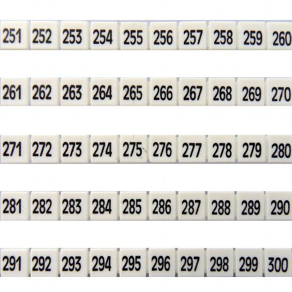 IK697045-- Markierungsetiketten DY 5 bedruckt von "251-300" (1-mal)<br><u>Verkaufseinheit: 1Stk</u>