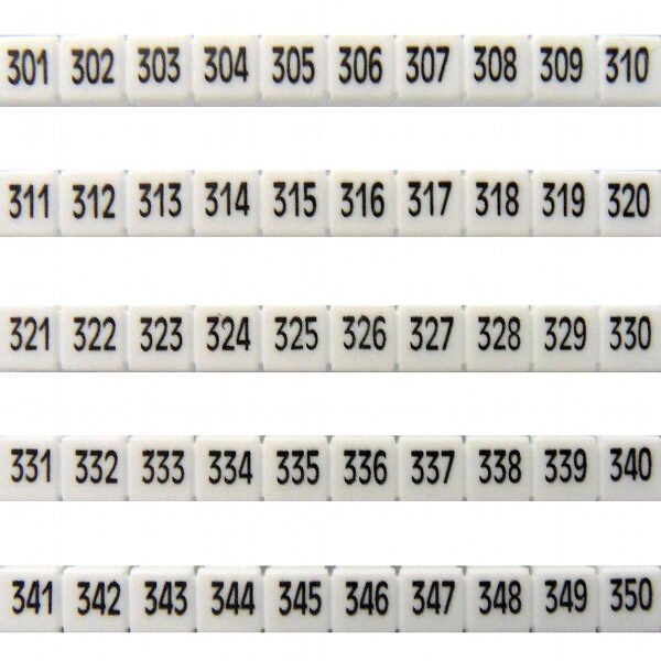 IK697046-- Markierungsetiketten DY 5 bedruckt von "301-350" (1-mal)<br><u>Verkaufseinheit: 1Stk</u>