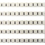 IK697083-- Markierungsetiketten DY 5 bedruckt mit "X" (50-mal)<br><u>Verkaufseinheit: 1Stk</u>