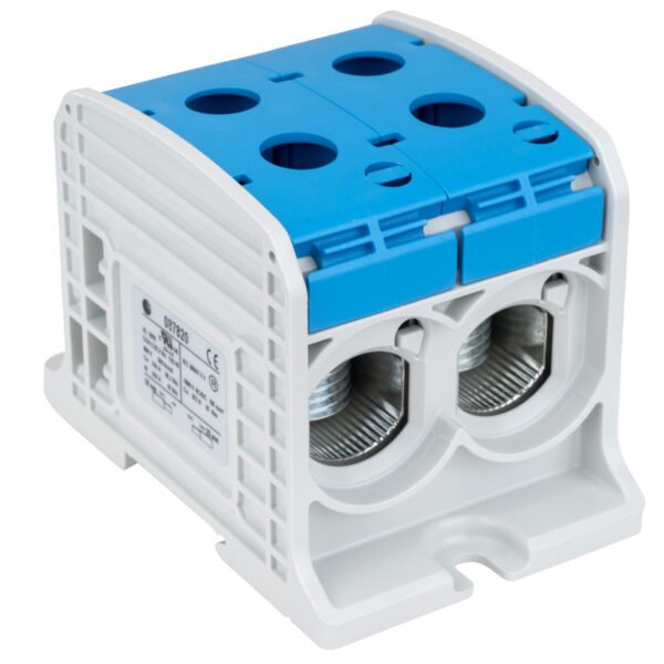 IKA21526-- Aluminium / Kupfer Klemme, 1-polig, Doppel 185mm² blau<br><u>Verkaufseinheit: 1Stk</u>