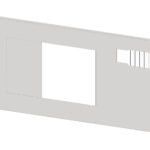 IL550307-- Frontplatte mit Ausschnitt 196x187mm Stahlblech Breite 3<br><u>Verkaufseinheit: 1Stk</u>