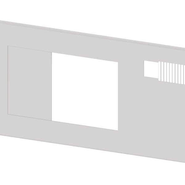 IL550307-- Frontplatte mit Ausschnitt 196x187mm Stahlblech Breite 3<br><u>Verkaufseinheit: 1Stk</u>