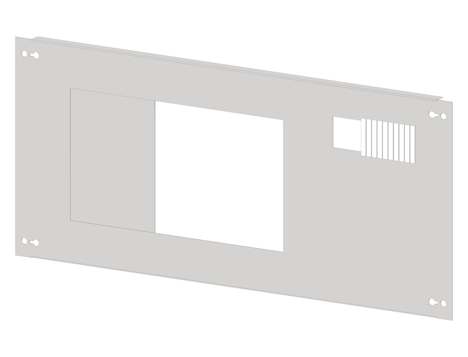 LEAD Technologies Inc. V1.01 IL550307-- Frontplatte mit Ausschnitt 196x187mm Stahlblech Breite 3<br><u>Verkaufseinheit: 1Stk</u> – Bild 1