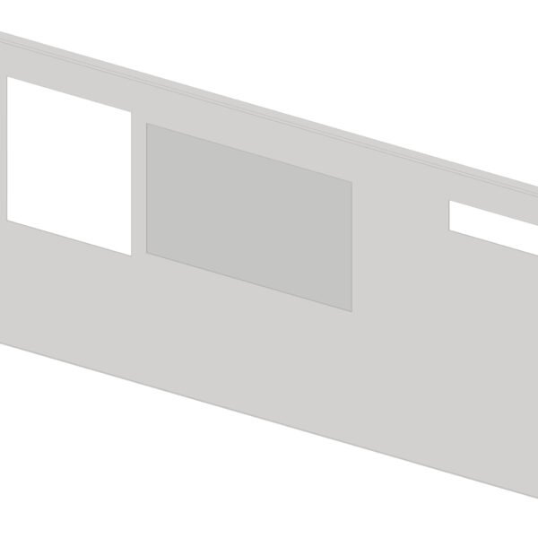 IL550410-- Frontplatte 4B10 mit Ausschnitt Stahlblech, Breite 4<br><u>Verkaufseinheit: 1Stk</u>