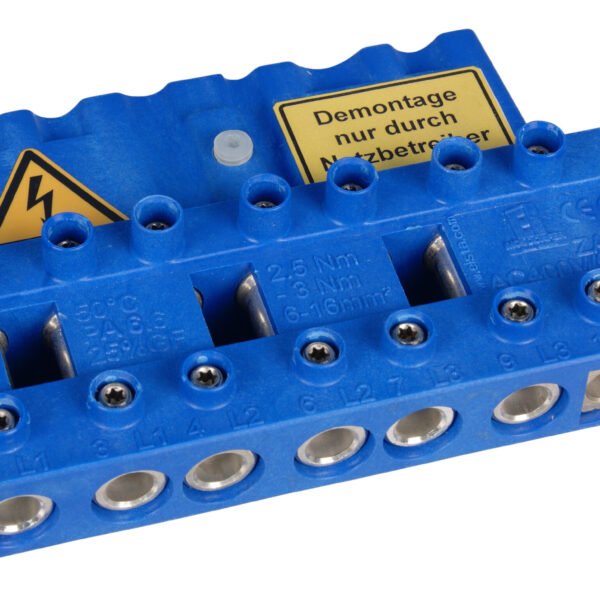 IL900176-- 4-polige Zähleranschlussklemme  50A, Netz NÖ blau<br><u>Verkaufseinheit: 1Stk</u>
