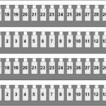 IP196001-- Kennzeichnungsschildchen für TB und ST, 1-30 (je 2mal)<br><u>Verkaufseinheit: 1VE</u>
