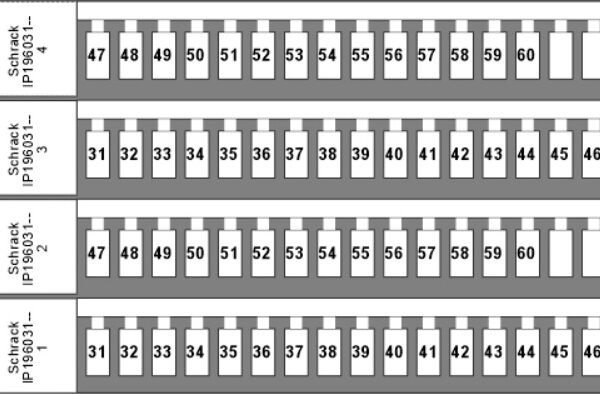 IP196031-- Kennzeichnungsschildchen für TB und ST, 31-60 (je 2mal)<br><u>Verkaufseinheit: 1VE</u>