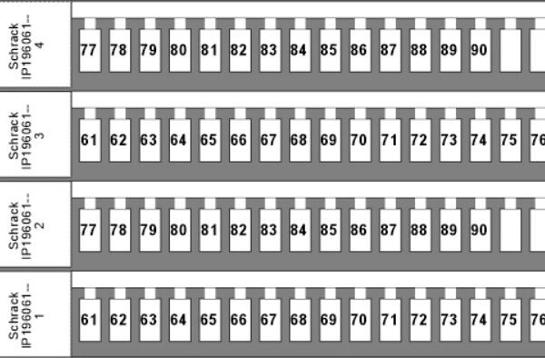 IP196061-- Kennzeichnungsschildchen für TB und ST, 61-90 (je 2mal)<br><u>Verkaufseinheit: 1VE</u>