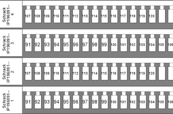 IP196091-- Kennzeichnungsschildchen für TB und ST, 91-120 (je 2mal)<br><u>Verkaufseinheit: 1VE</u>