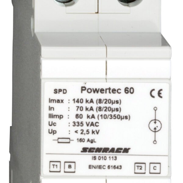 IS010113-- Blitzstromableiter 60kA, Ableiterklasse T1/2 B/C<br><u>Verkaufseinheit: 1Stk</u>