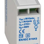 IS010200-- D/T3-Ableiter Modul 3kA, VMG 275V, 1 Teilungseinheit<br><u>Verkaufseinheit: 1Stk</u>