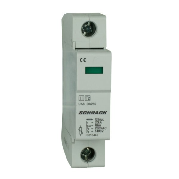 IS010446-- T2/C - Ableiter komplett, 1p, 20kA/280V - Serie UAS<br><u>Verkaufseinheit: 1Stk</u>