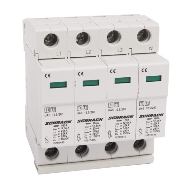 IS210449-- T1+2/BC - Ableiter komplett, 4p, 12,5kA/280V - Serie UAS<br><u>Verkaufseinheit: 1Stk</u>