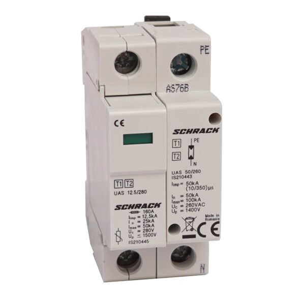 IS210450-- T1+2/BC - Ableiter komplett, 1+1, 12,5kA/280V - Serie UAS<br><u>Verkaufseinheit: 1Stk</u>