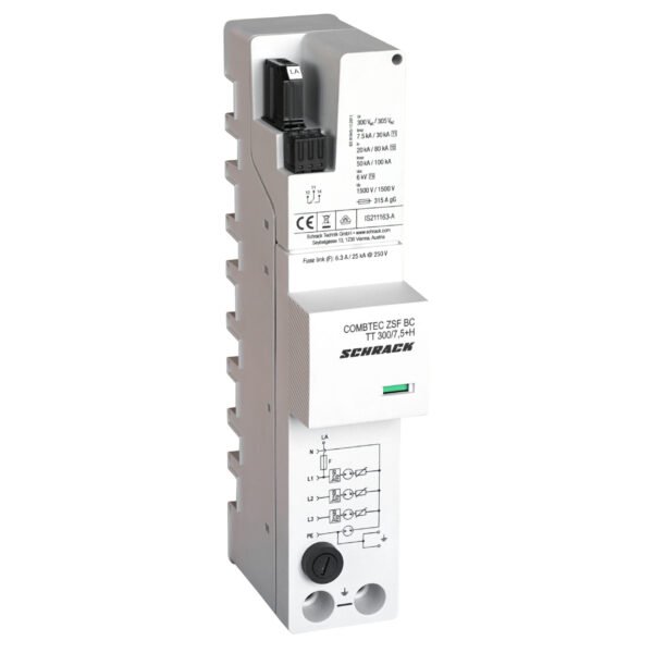 IS211163-A Blitz-/Überspannungsableiter 3+1 TT,I+II+III,300V,7,5kA+H+Si<br><u>Verkaufseinheit: 1Stk</u>