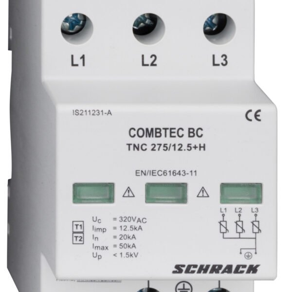 IS211230-A Blitz-/Überspannungsableiter 3+0 TNC,I+II(B+C),275V,12,5kA<br><u>Verkaufseinheit: 1Stk</u>