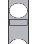 IS504824-- D02-Streifenabdeckung 27mm 3-polig für Sockel IS504823<br><u>Verkaufseinheit: 1Stk</u>