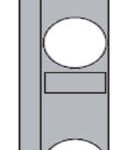IS504825-- D02-Streifenabdeckung 36mm+Verbreiterung 3-polig f. IS504823<br><u>Verkaufseinheit: 1Stk</u>