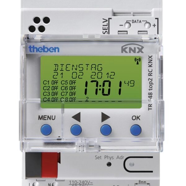 KX6489212- KNX Digitale Zeitschaltuhr, 8 Kanäle<br><u>Verkaufseinheit: 1Stk</u>