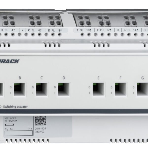 KXSK08RC-- KNX Schaltaktor 8 x 16/20AX, 230V AC<br><u>Verkaufseinheit: 1Stk</u>