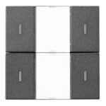 KXTS20UA-- KNX Tastsensor 2-fach mit Status-LED, Anthrazit<br><u>Verkaufseinheit: 1Stk</u>