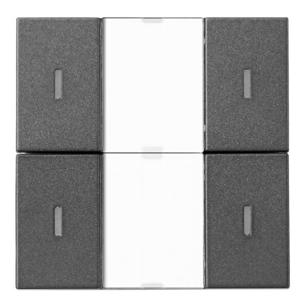 KXTS20UA-- KNX Tastsensor 2-fach mit Status-LED, Anthrazit<br><u>Verkaufseinheit: 1Stk</u>