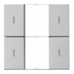 KXTS20US-- KNX Tastsensor 2-fach mit Status-LED, Silber<br><u>Verkaufseinheit: 1Stk</u>