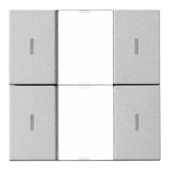 KXTS20US-- KNX Tastsensor 2-fach mit Status-LED, Silber<br><u>Verkaufseinheit: 1Stk</u>