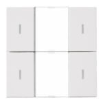 KXTS20UW-- KNX Tastsensor 2-fach mit Status-LED, Weiß<br><u>Verkaufseinheit: 1Stk</u>