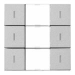 KXTS30US-- KNX Tastsensor 3-fach mit Status-LED, Silber<br><u>Verkaufseinheit: 1Stk</u>