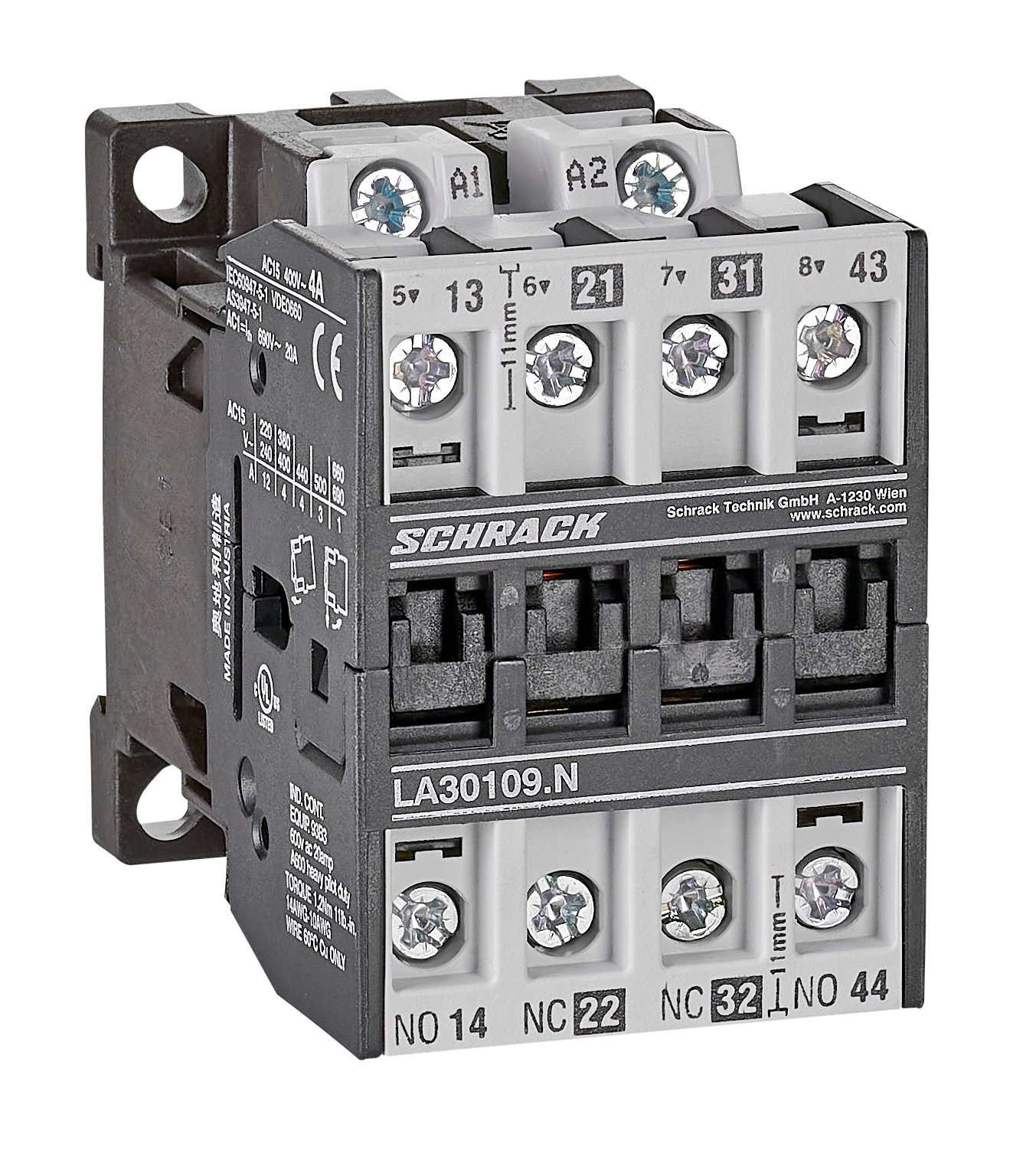 f_la301093n- LA301093N- Hilfsschütz, 12A, 2S+2Ö, 230VAC<br><u>Verkaufseinheit: 1Stk</u> – Bild 1