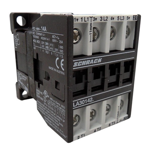 LA301423N- Leistungsschütz, 5,5kW, 14A AC3, 25A AC1, 3polig, 1Ö, 230VAC<br><u>Verkaufseinheit: 1Stk</u>