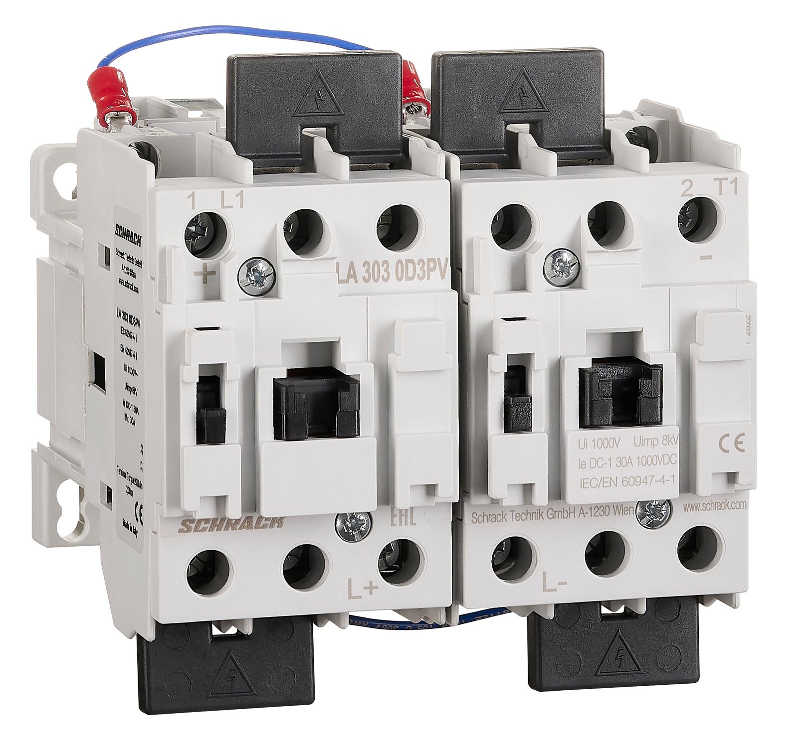 f_la3030d3pv LA3030D3PV Leistungsschütz, 30A DC-1, 1000VDC, 6-polig, 230VAC<br><u>Verkaufseinheit: 1Stk</u> – Bild 1