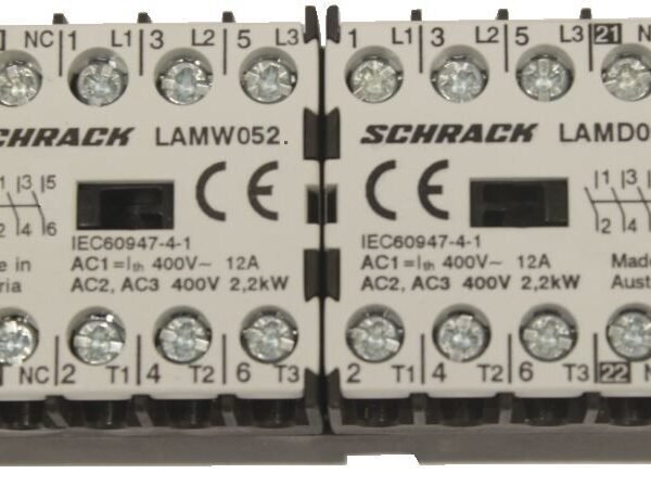 LAMW0523-- Mikro-Wendeschützkombination mech. verriegelt, 2,2kW, 230VAC<br><u>Verkaufseinheit: 1Stk</u>