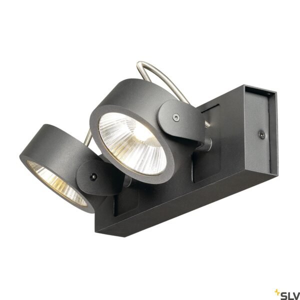 LI1000129- KALU LED 2 Wand- und Deckenleuchte, schwarz, 3000K, 60°<br><u>Verkaufseinheit: 1Stk</u>