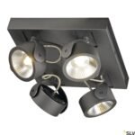LI1000135- KALU LED 4 Wand/Deckenleuchte,square,3000K,60° schwarz<br><u>Verkaufseinheit: 1Stk</u>