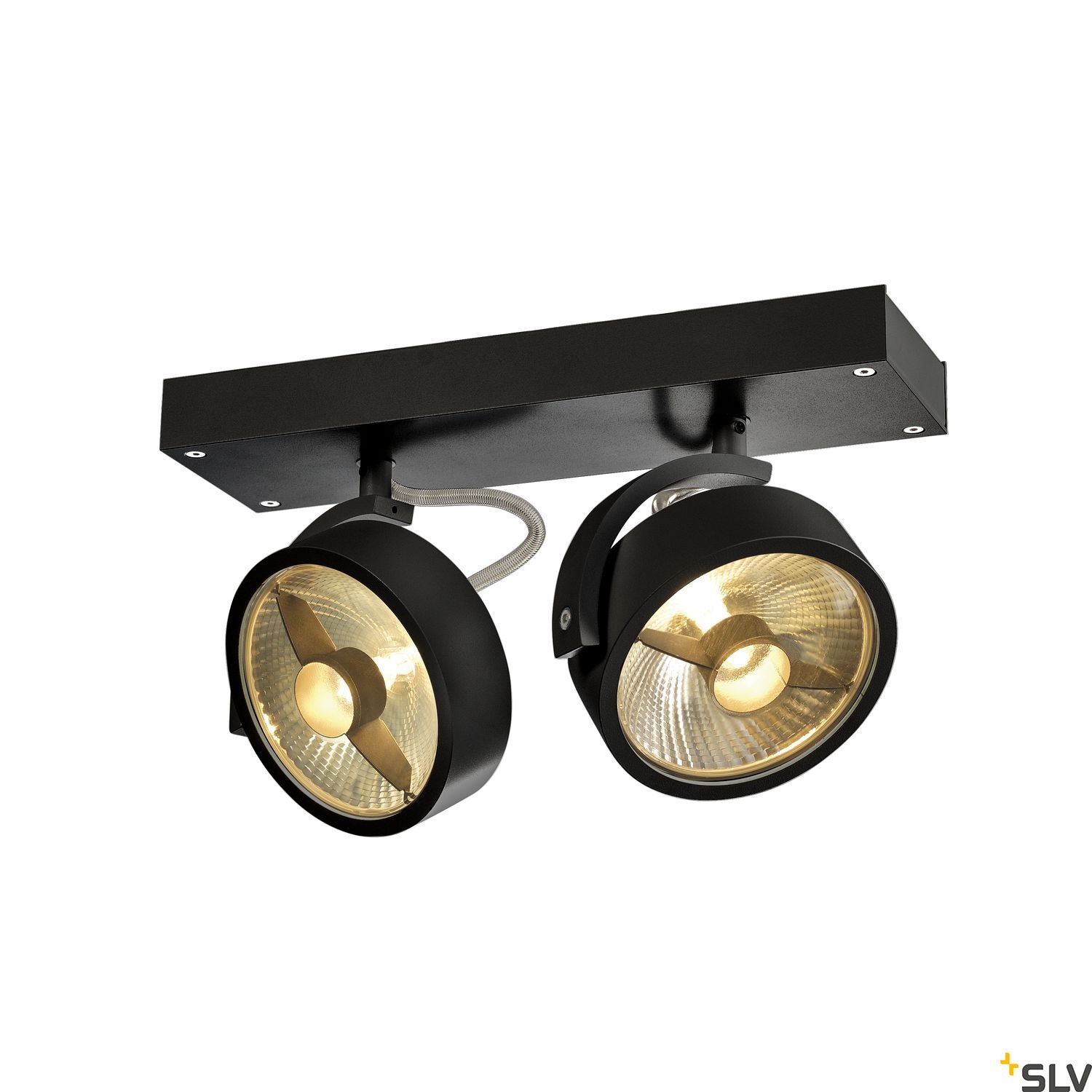 f_li1000703- LI1000703- KALU 2 QPAR111, Wand- und Deckenleuchte, schwarz, max. 75W<br><u>Verkaufseinheit: 1Stk</u> – Bild 1