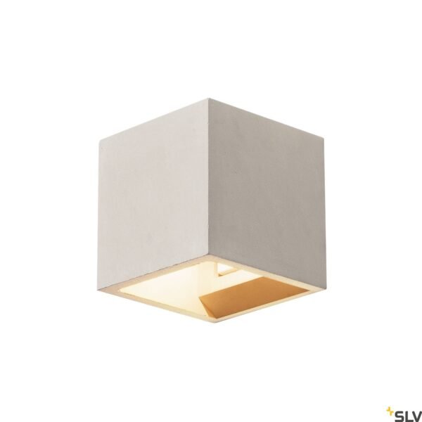 LI1000910- SOLID CUBE Wandleuchte, QT14, grau, max. 25W<br><u>Verkaufseinheit: 1Stk</u>