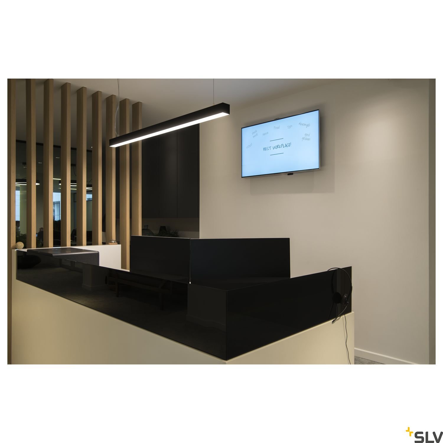 f_li1001400- LI1001400- GLENOS Pendelleuchte, mattschwarz, 1m, 52W, 3000K<br><u>Verkaufseinheit: 1Stk</u> – Bild 1