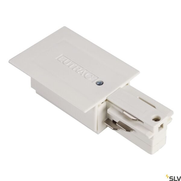 LI1001534- EUTRAC Einspeiser f.3-Ph.Einbauschiene,Schutzl. rechts, weiß<br><u>Verkaufseinheit: 1Stk</u>