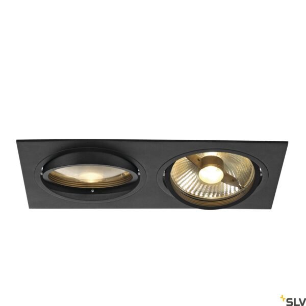 LI113840-- NEW TRIA II ES111 SQUARE, GU10, inkl. Clipfedern, schwarz<br><u>Verkaufseinheit: 1Stk</u>