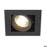 LI115510-- KADUX 1 GU10 Downlight, eckig, mattschwarz, max. 50W<br><u>Verkaufseinheit: 1Stk</u>