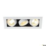 LI115531-- KADUX 3 GU10 Downlight, eckig, mattweiß, max. 3x50W<br><u>Verkaufseinheit: 1Stk</u>