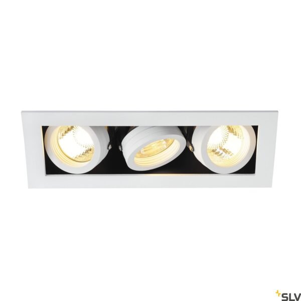 LI115531-- KADUX 3 GU10 Downlight, eckig, mattweiß, max. 3x50W<br><u>Verkaufseinheit: 1Stk</u>