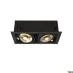 LI115550-- KADUX 2 ES111 Downlight, eckig, mattschwarz, max. 2x50W<br><u>Verkaufseinheit: 1Stk</u>