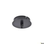 LI132600-- Deckenrosette, 1 Ausgang, rund, schwarz, inkl. Zugentlastung<br><u>Verkaufseinheit: 1Stk</u>