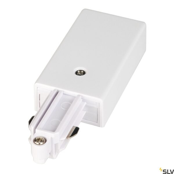 LI143031-- Einspeiser für 1-PH HV-Stromschiene, Schutzl. links, weiß<br><u>Verkaufseinheit: 1Stk</u>