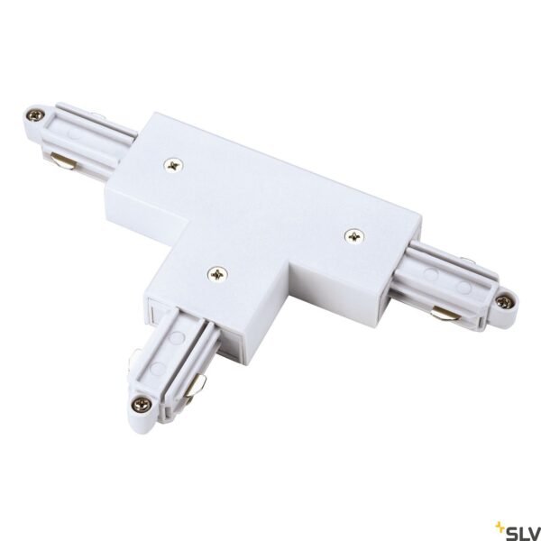 LI143071-- T-Verbinder für 1-PH HV-Stromschiene, Schutzl. links, weiß<br><u>Verkaufseinheit: 1Stk</u>