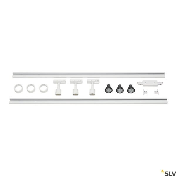 LI143191-- 1-Phasen Hochvolt-Set, weiss, 2x1m, inkl. 3xPURI und LED<br><u>Verkaufseinheit: 1Stk</u>